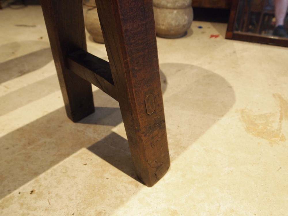 Bench settle pew pair of French Chestnut Victorian c1890 View VI