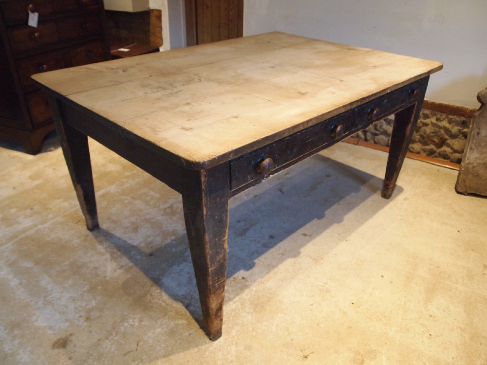 Table rare superb Sycamore George III refectory farmhouse dining c1800 View V
