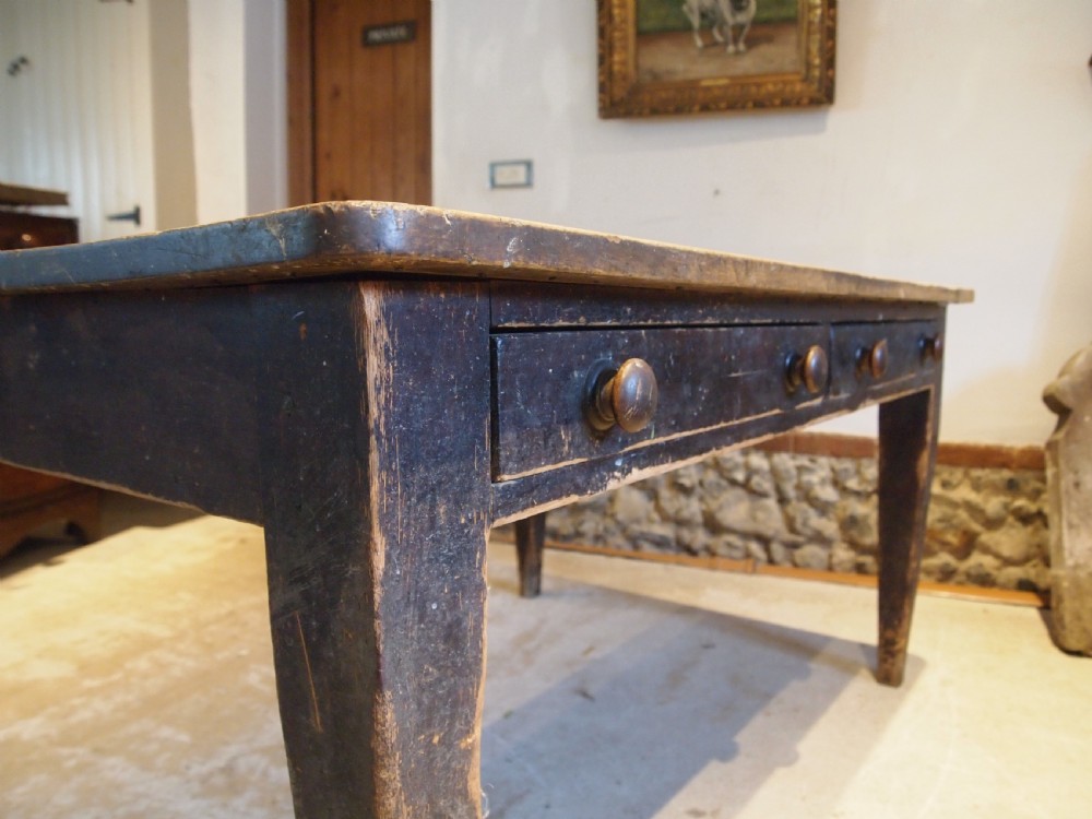 Table rare superb Sycamore George III refectory farmhouse dining c1800 View VII