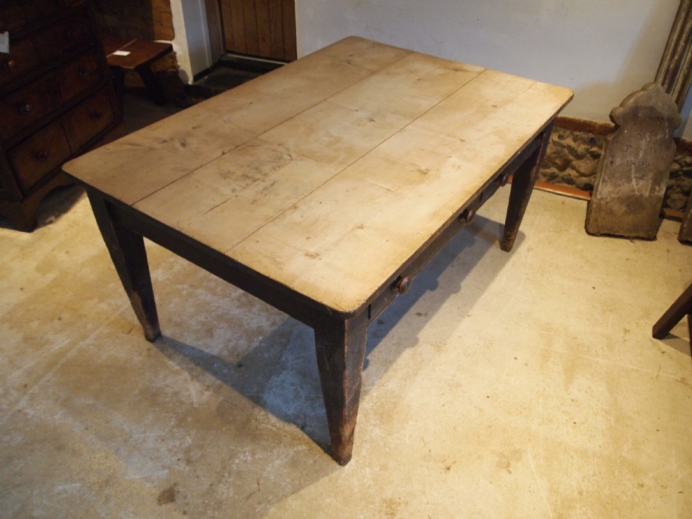Table rare superb Sycamore George III refectory farmhouse dining c1800 View VIII