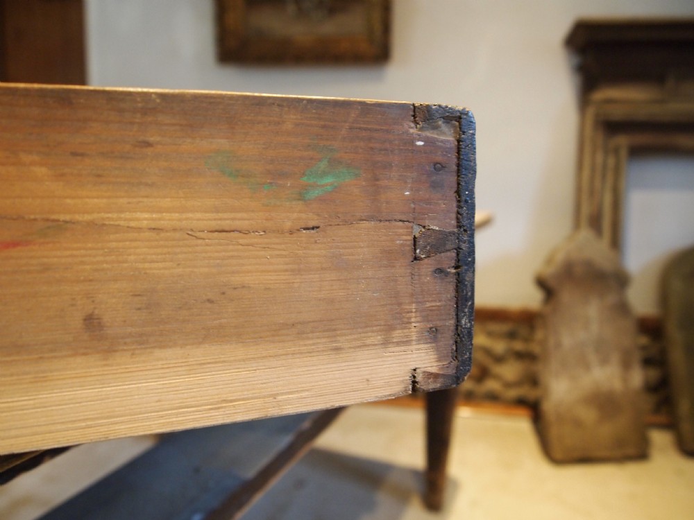 Table rare superb Sycamore George III refectory farmhouse dining c1800 View XI