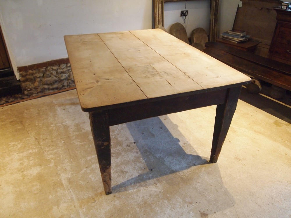 Table rare superb Sycamore George III refectory farmhouse dining c1800 View XIII