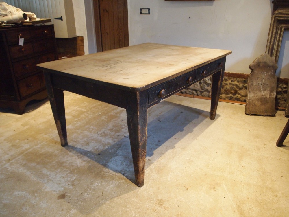 Table rare superb Sycamore George III refectory farmhouse dining c1800 View XV