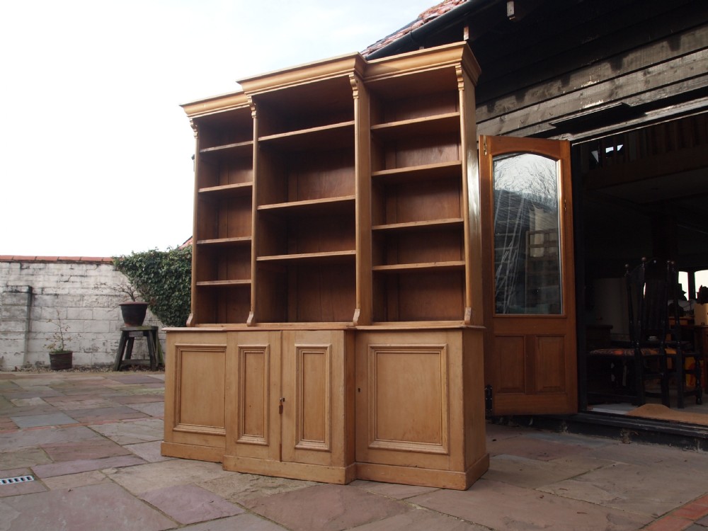 Bookcase stunning early Victorian Pine c1840 View III