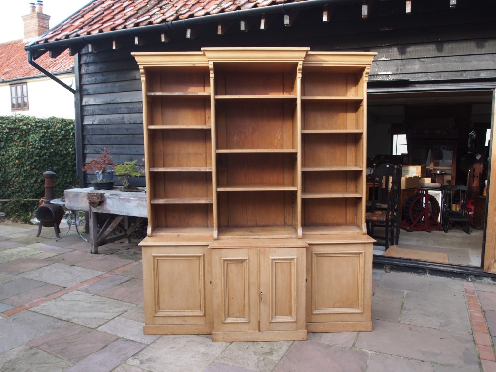Bookcase stunning early Victorian Pine c1840 View IV