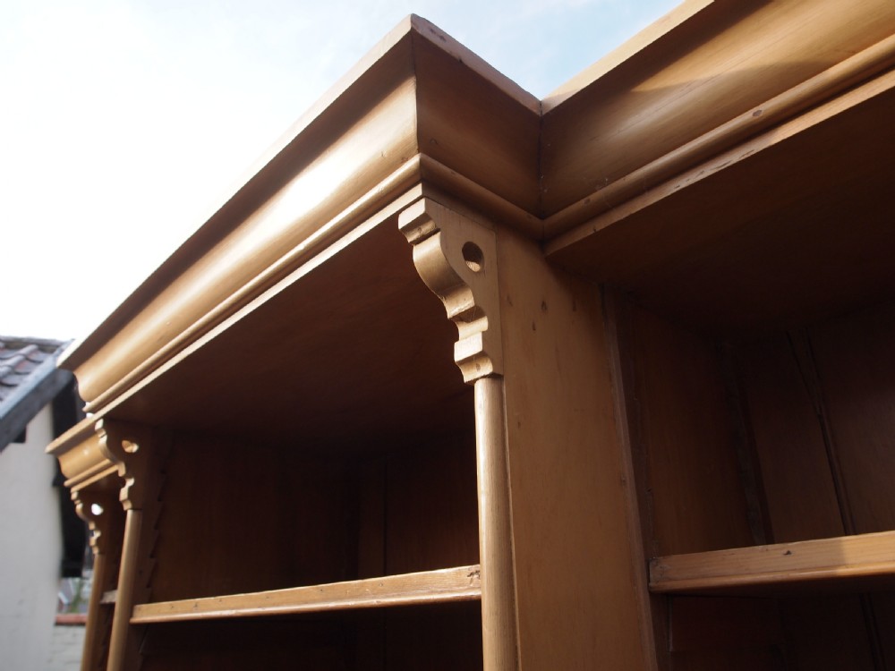 Bookcase stunning early Victorian Pine c1840 View IX