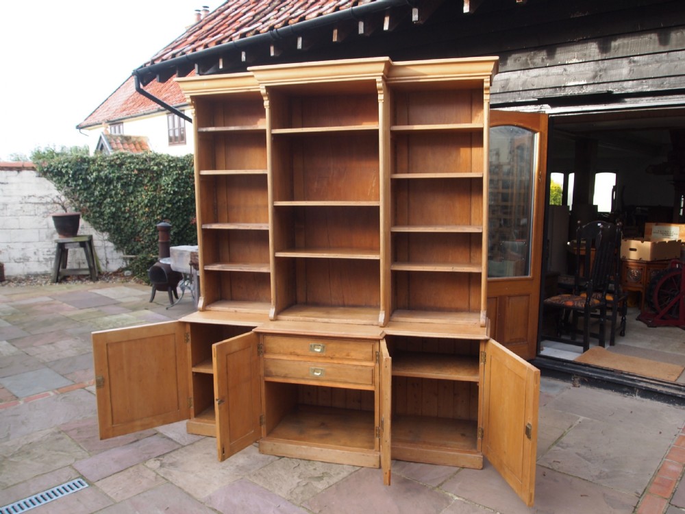 Bookcase stunning early Victorian Pine c1840 View X