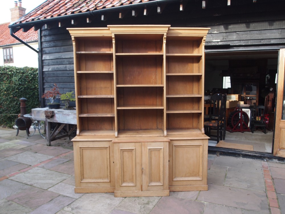 Bookcase stunning early Victorian Pine c1840 View XV