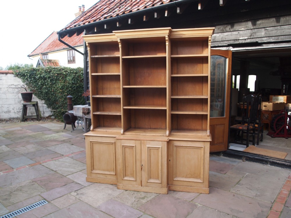 Bookcase stunning early Victorian Pine c1840 View XVI