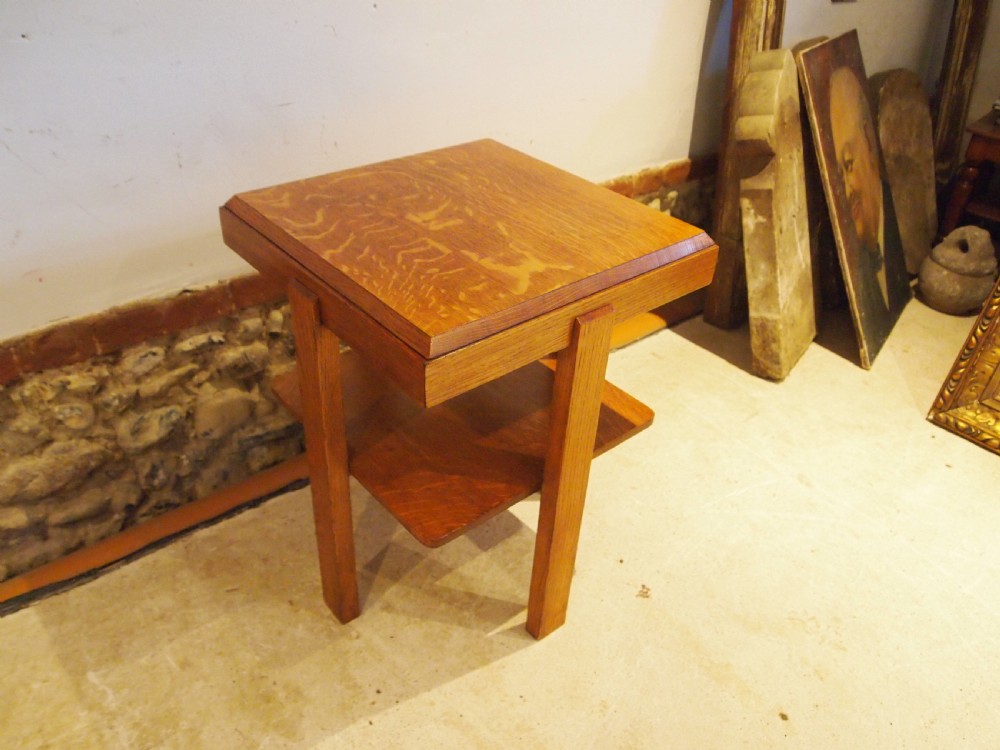 Table rare Art Deco Oak by P E Gane Bristol c1920