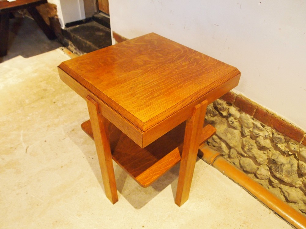 Table rare Art Deco Oak by P E Gane Bristol c1920 View III