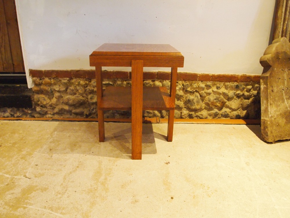 Table rare Art Deco Oak by P E Gane Bristol c1920 View VI