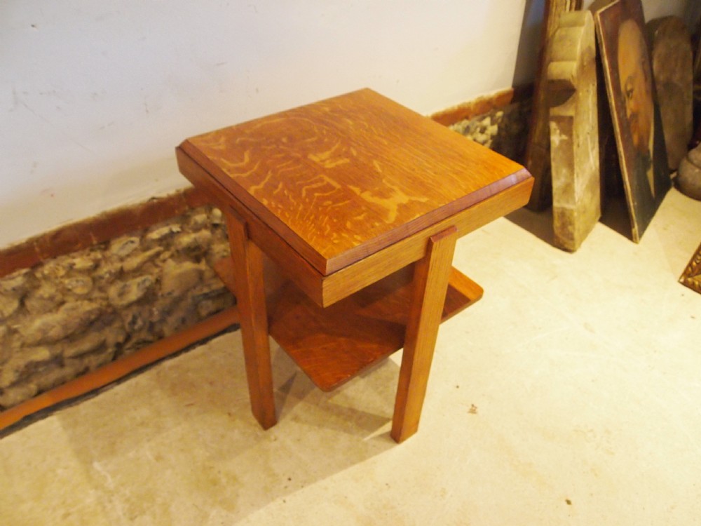 Table rare Art Deco Oak by P E Gane Bristol c1920 View VII
