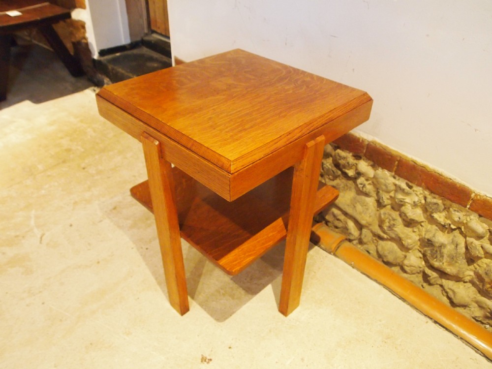 Table rare Art Deco Oak by P E Gane Bristol c1920 View VIII