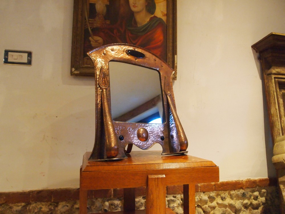 Mirror outstanding large Arts & Crafts Copper c1900