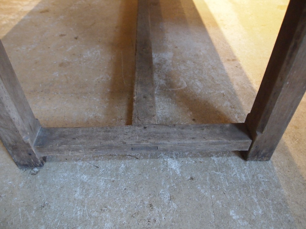 Table large refectory farmhouse rare slim seats 12 c1900 View IX