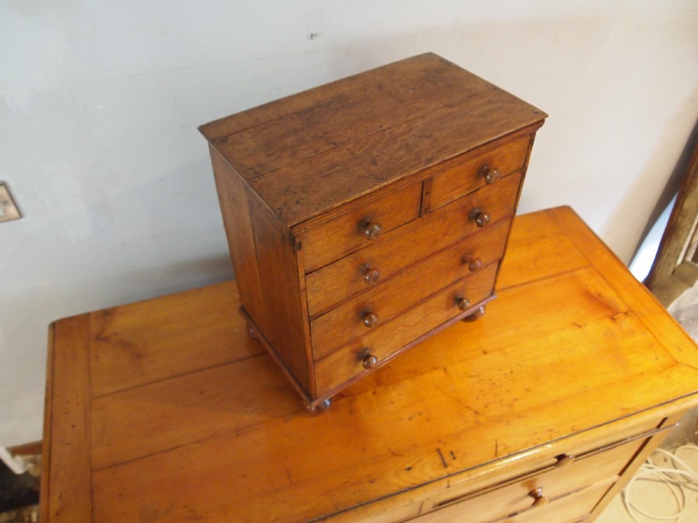Chest of drawers miniature apprentice Victorian oak c1850 View II