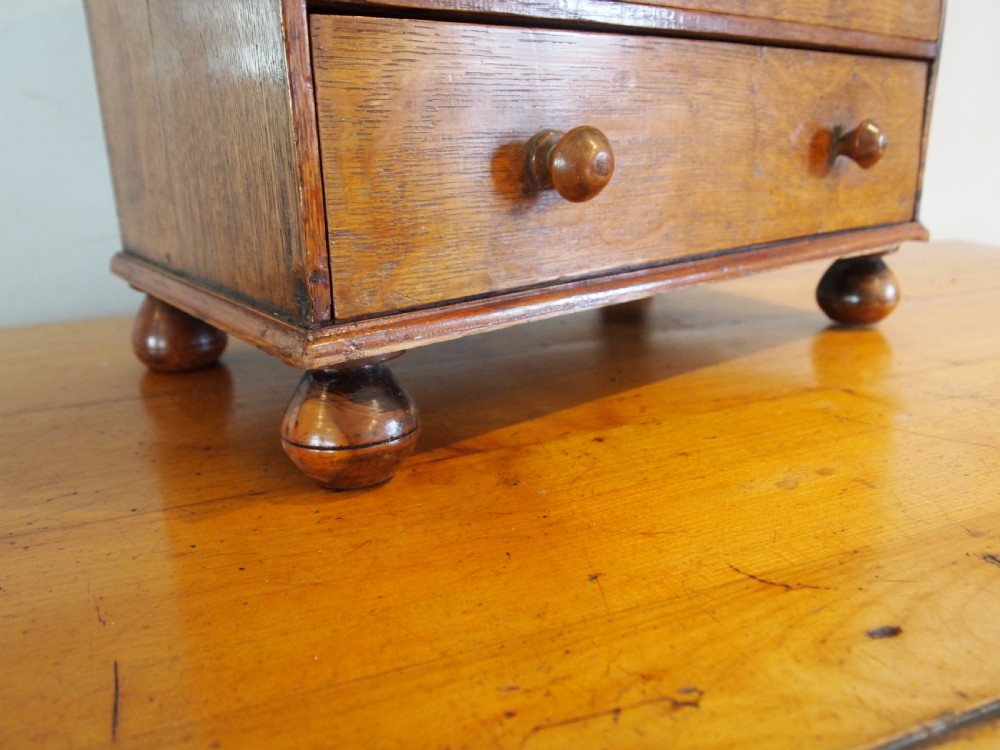Chest of drawers miniature apprentice Victorian oak c1850 View V