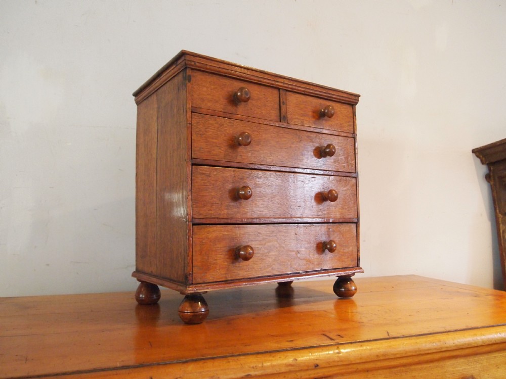 Chest of drawers miniature apprentice Victorian oak c1850 View XII