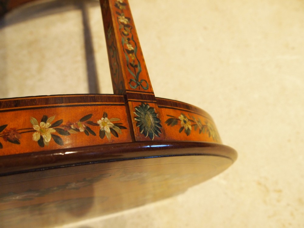 Outstanding Victorian Edwards and Roberts Satinwood table c1880 View XV