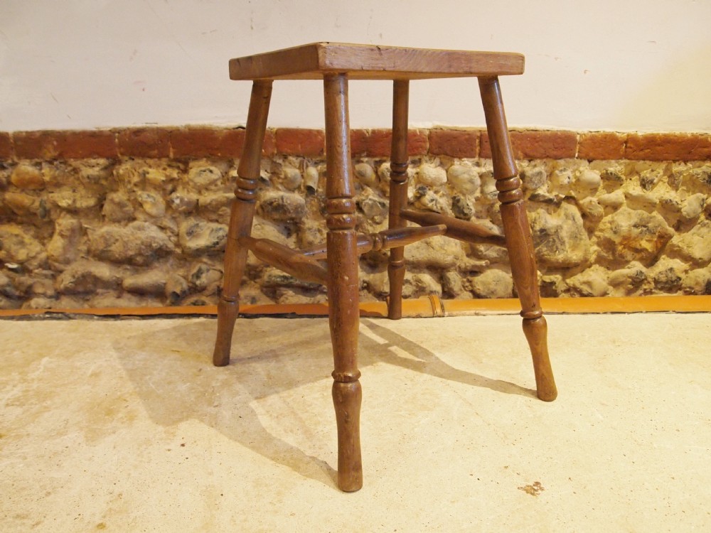 Stool Victorian Ash and Elm c1880 View III
