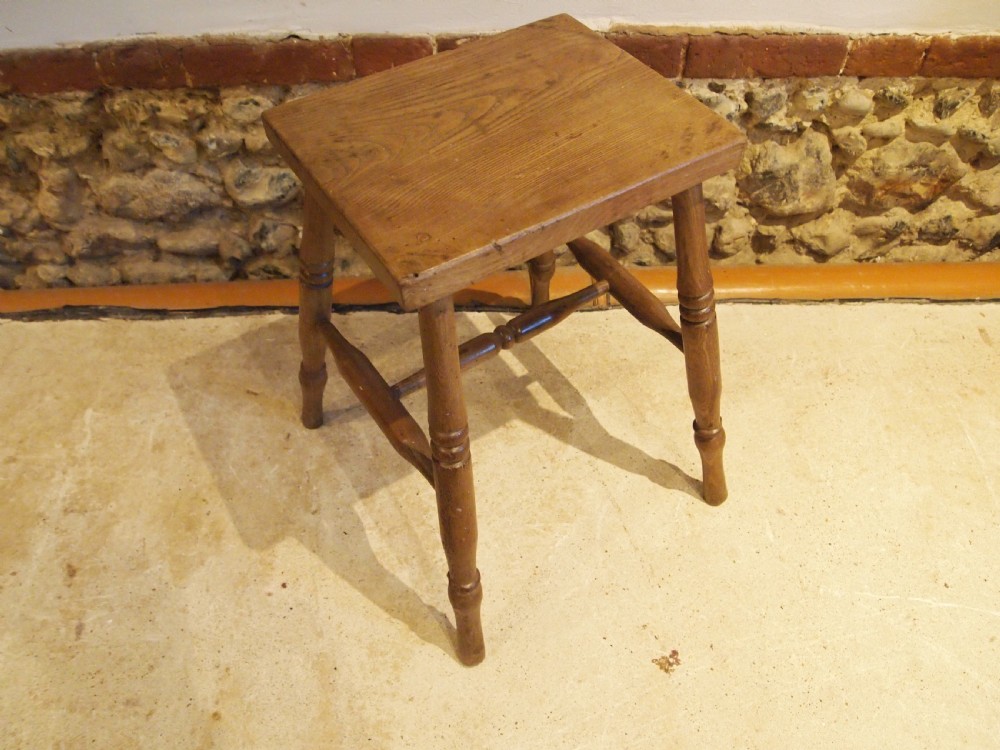 Stool Victorian Ash and Elm c1880 View V