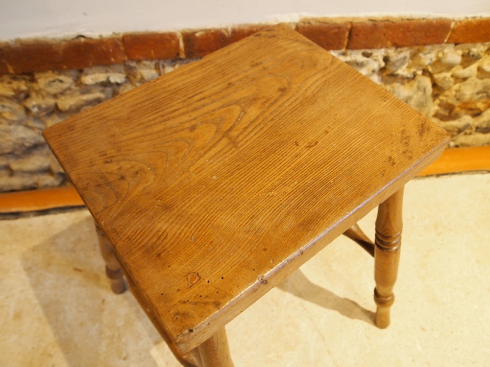 Stool Victorian Ash and Elm c1880 View VI