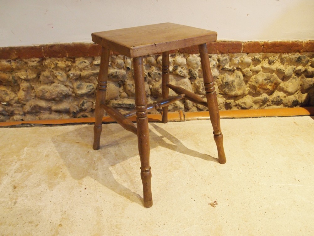 Stool Victorian Ash and Elm c1880 View VII