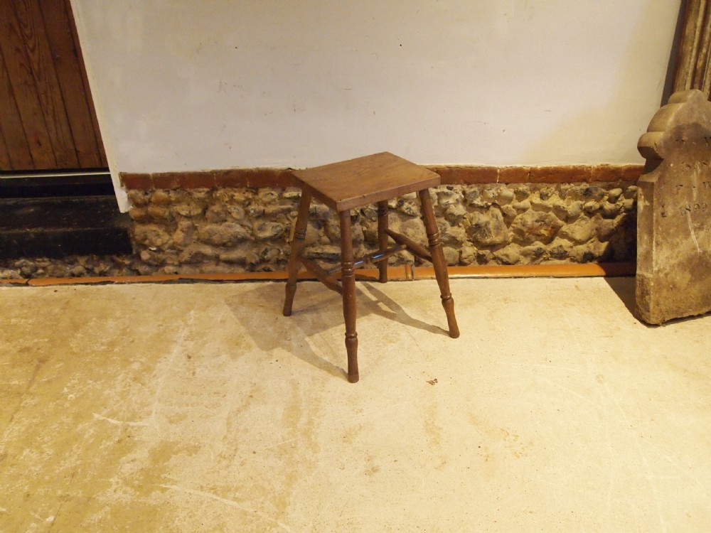Stool Victorian Ash and Elm c1880 View VIII