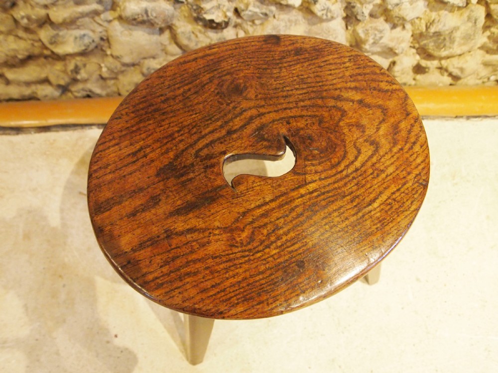 Stool table rare country Oak stool George III c1800 View II