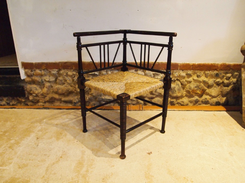 Chair rare Arts and Crafts Sussex Morris corner chair c1870