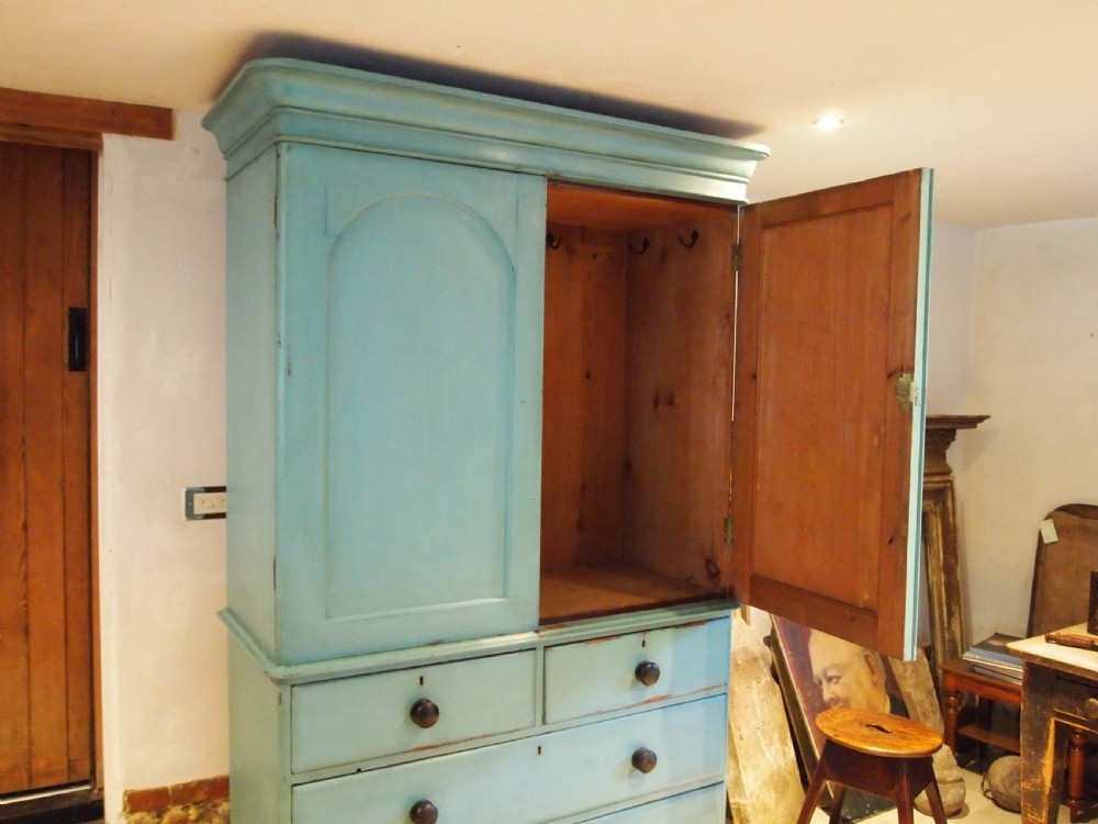 Wardrobe chest of drawers linen press Victorian c1840 View VII
