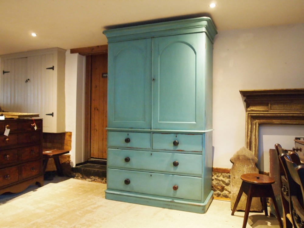Wardrobe chest of drawers linen press Victorian c1840 View VIII