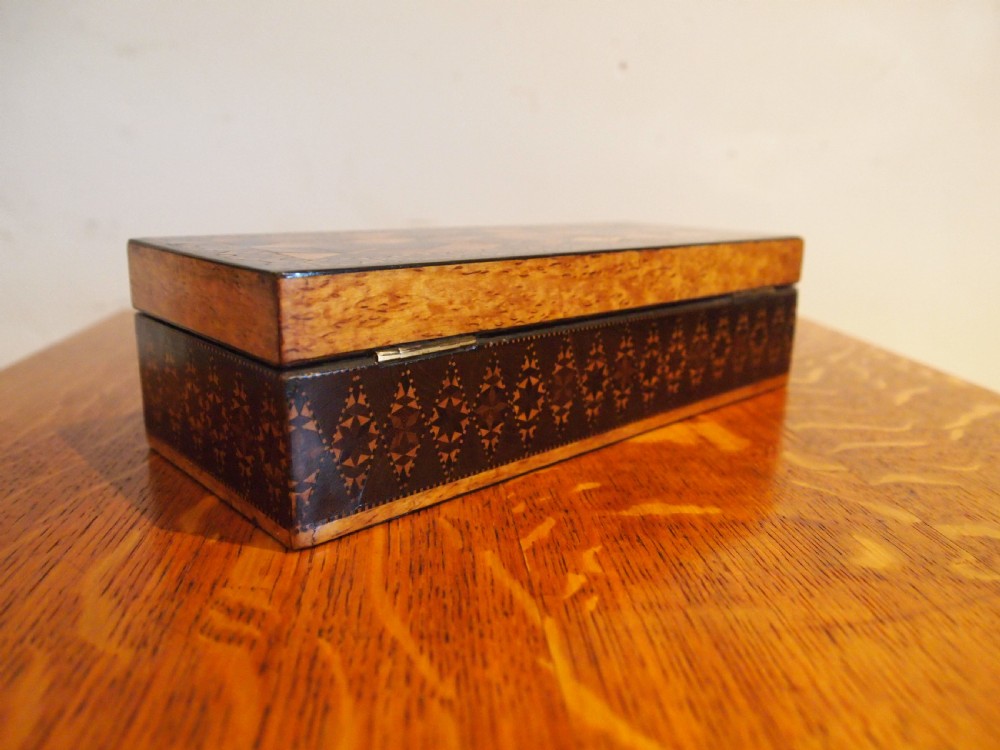 Tunbridge ware very fine treen jewellery box c1880 View III