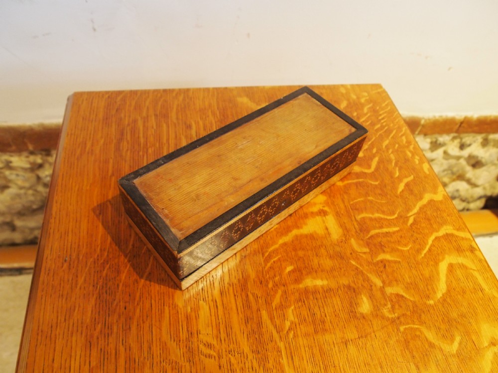 Tunbridge ware very fine treen jewellery box c1880 View VII