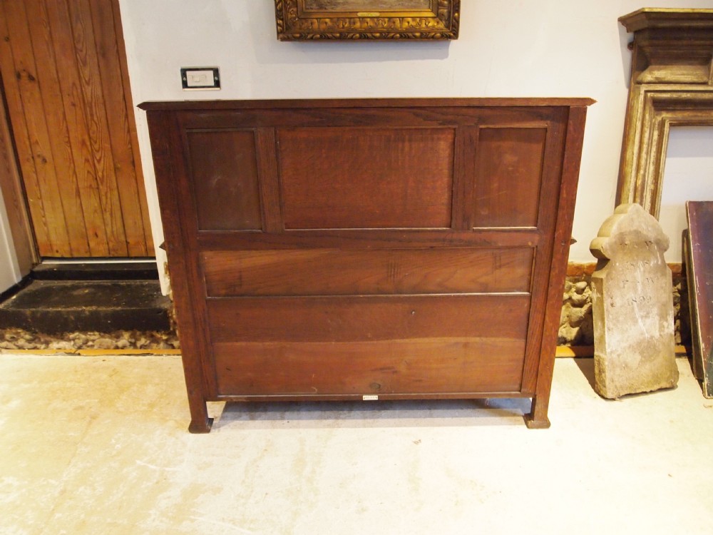 Bench Liberty & Co Oak settle pew Arts and Crafts c1900 View III
