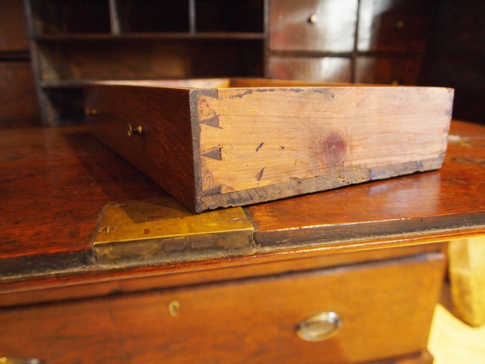 Rare Welsh Oak secretaire cupboard on chest c1790 View VIII
