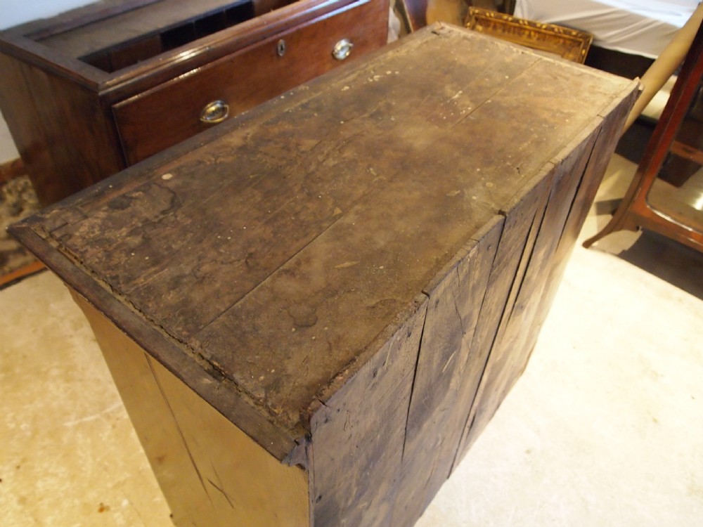 Rare Welsh Oak secretaire cupboard on chest c1790 View XII
