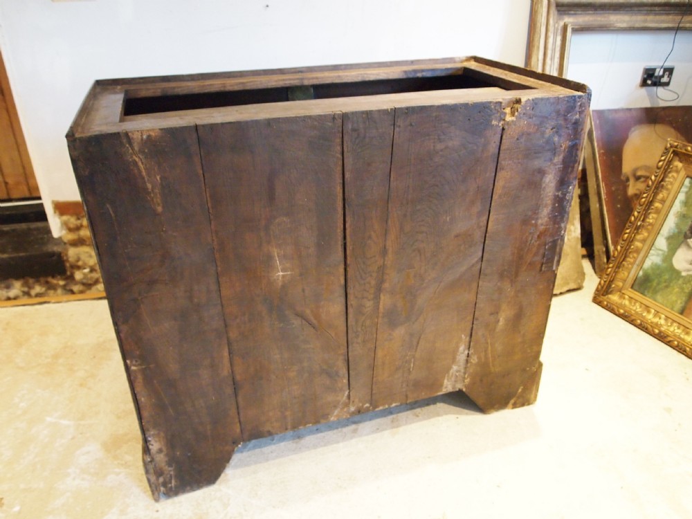 Rare Welsh Oak secretaire cupboard on chest c1790 View XIII