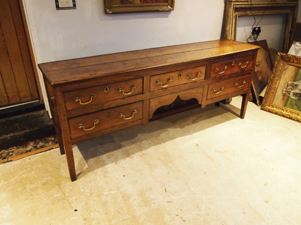 Dresser very rare solid Elm George III c1770 View IV