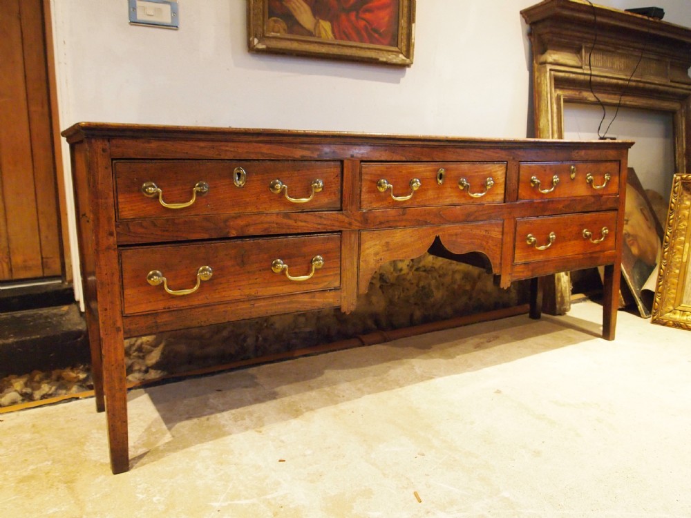 Dresser very rare solid Elm George III c1770 View VII