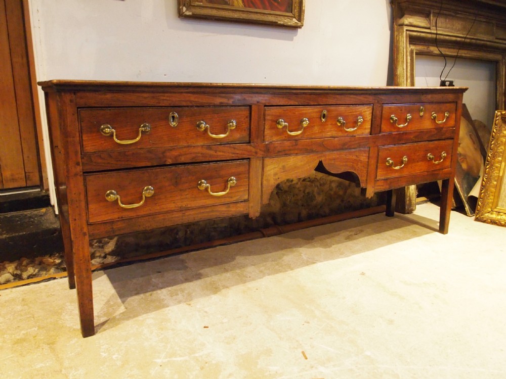 Dresser very rare solid Elm George III c1770 View XII