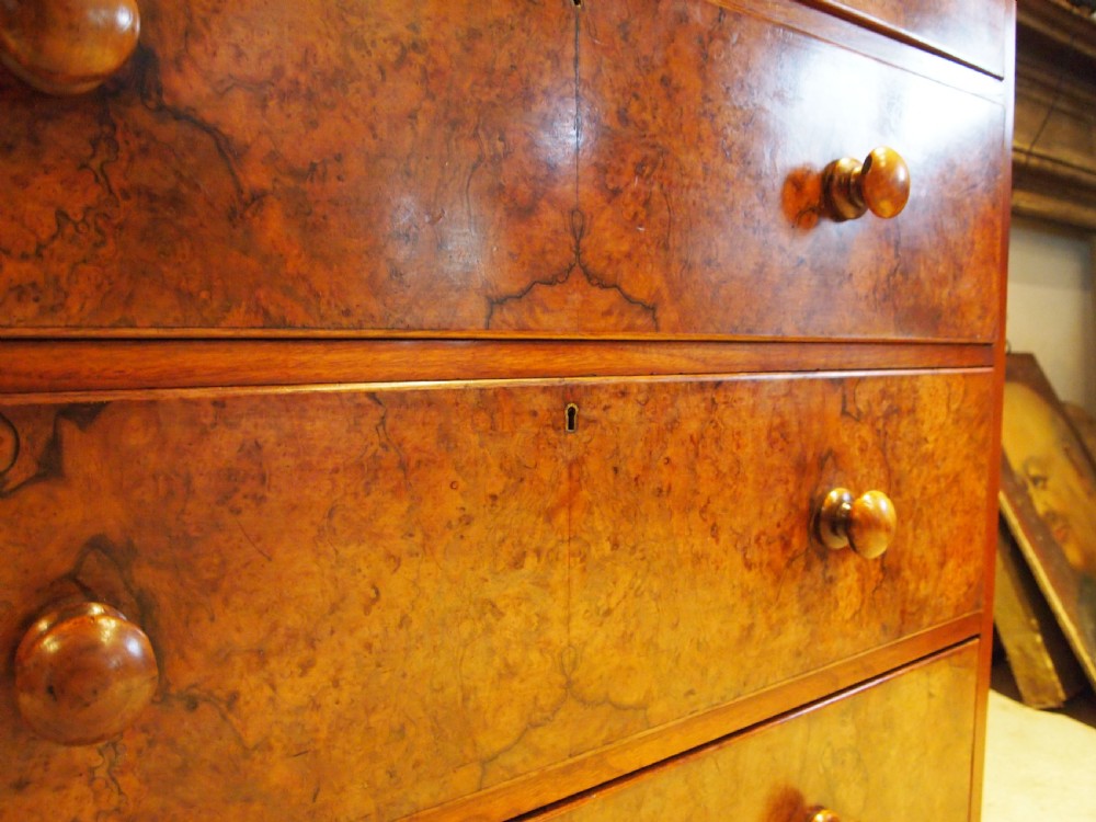 Chest of drawers stunning Burr Walnut Victorian c1860 View III