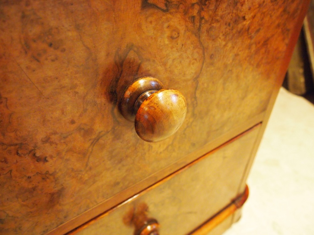 Chest of drawers stunning Burr Walnut Victorian c1860 View IV