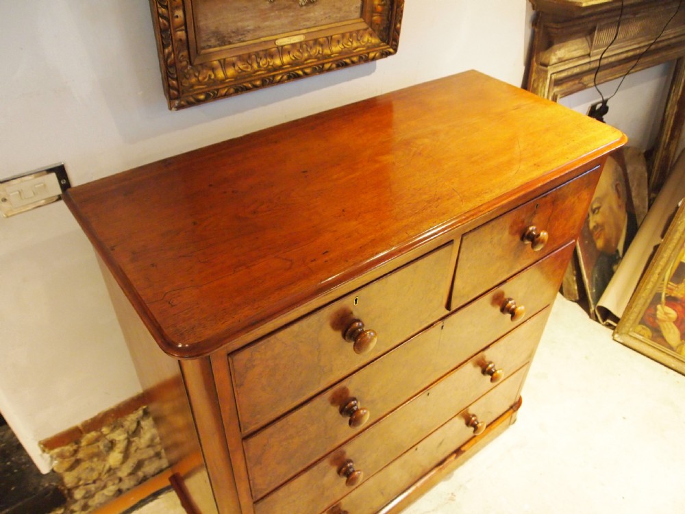 Chest of drawers stunning Burr Walnut Victorian c1860 View VI