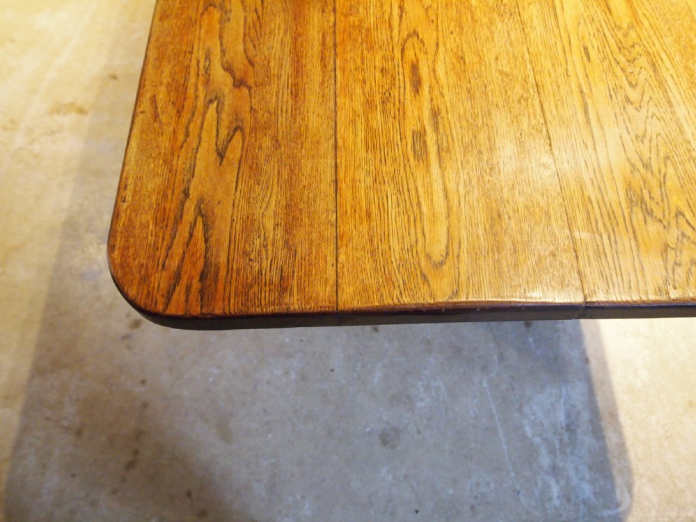 Table refectory farmhouse arts and crafts Oak seats 10 c1900  View IX