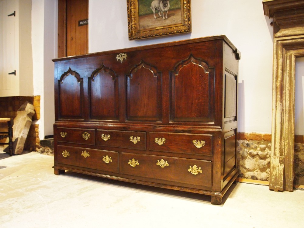 Mule chest of drawers stunning George III Oak c1770 View II