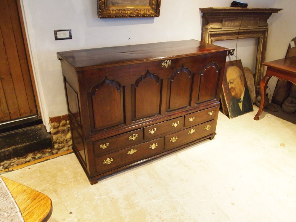 Mule chest of drawers stunning George III Oak c1770 View XI