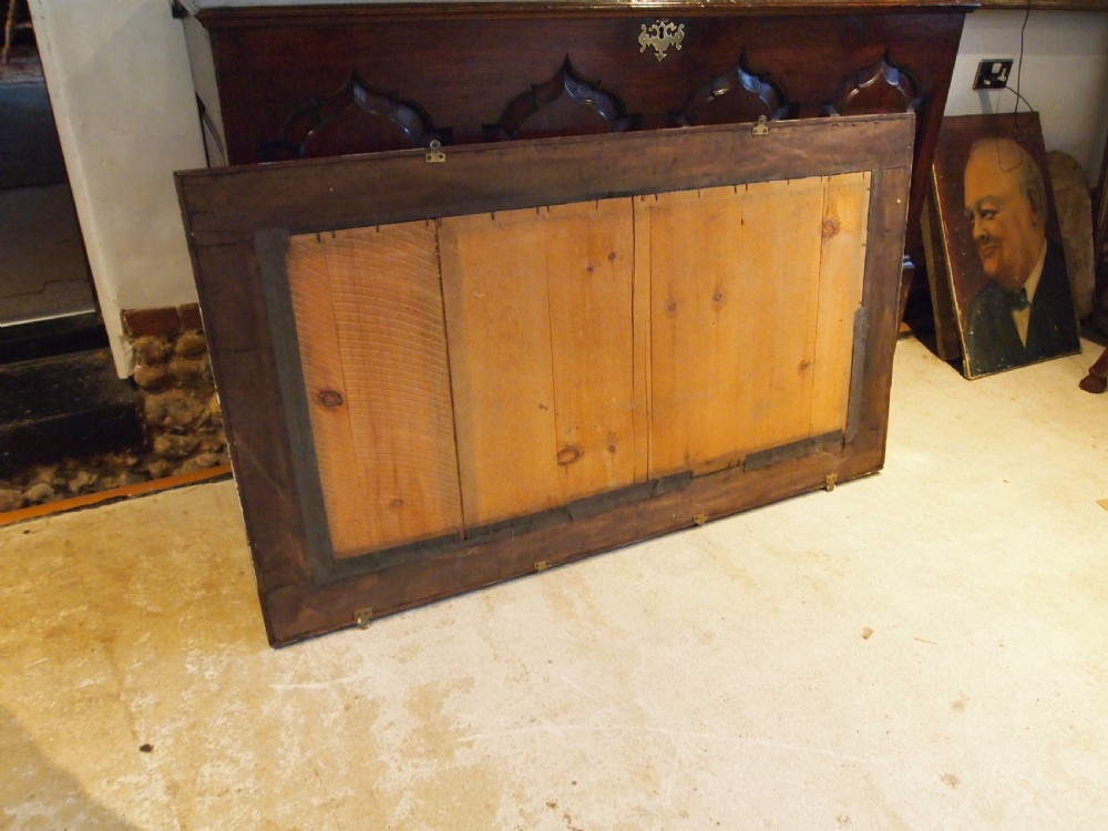Mirror outstanding rare Arts and Crafts Newlyn manner matching fire kerb c1890 View X