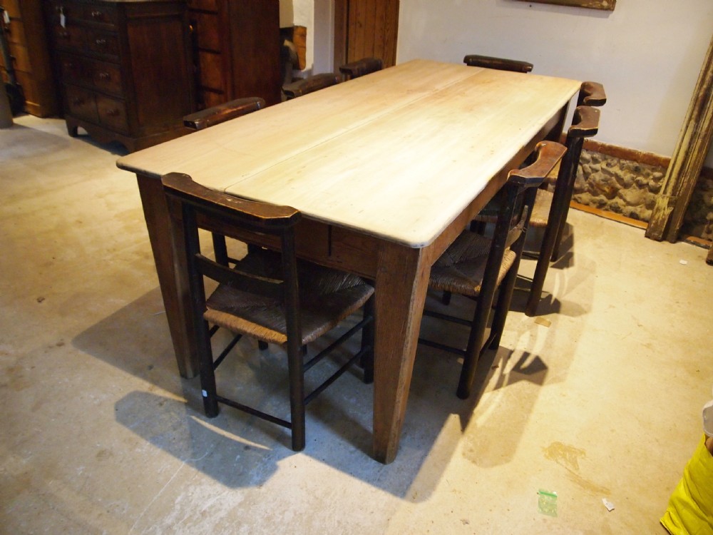 Table refectory farmhouse dining Sycamore Victorian 8 seater c1880 View II